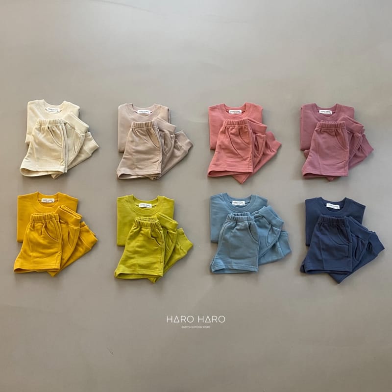 HARO HARO - Korean Children Fashion - #Kfashion4kids - Give you Everything Top Shorts Pants Set - 2