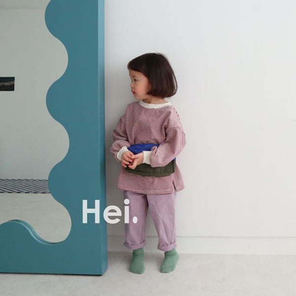 HEI - Korean Children Fashion - #Kfashion4kids - Stripe Slit Tee
