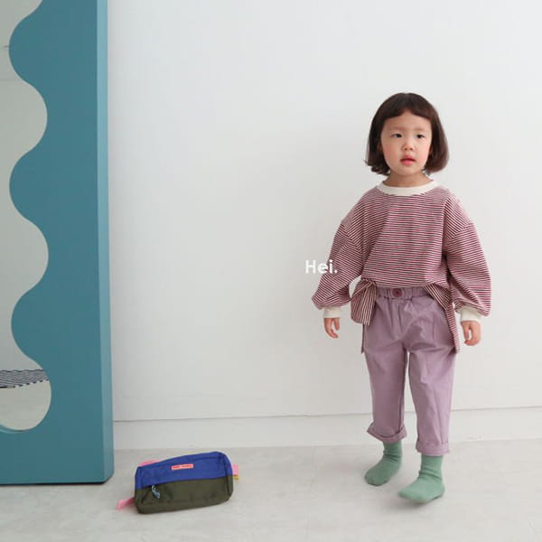 HEI - Korean Children Fashion - #Kfashion4kids - Stripe Slit Tee - 2