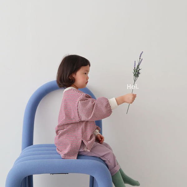 HEI - Korean Children Fashion - #Kfashion4kids - Stripe Slit Tee - 7