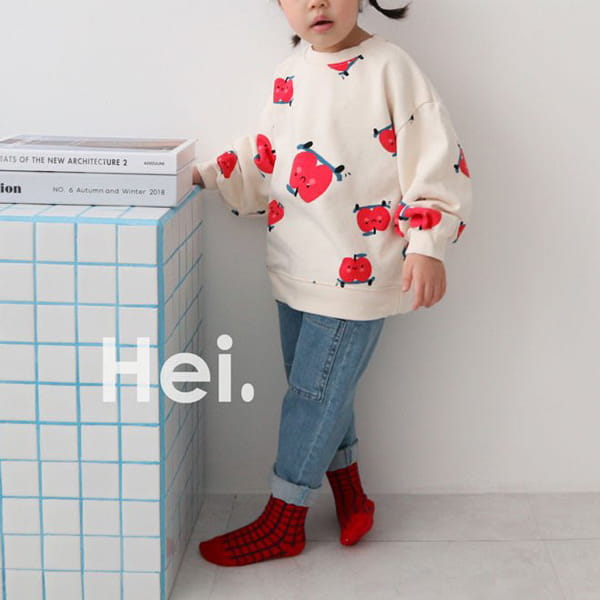 HEI - Korean Children Fashion - #Kfashion4kids - Apple Sweatshirt - 3