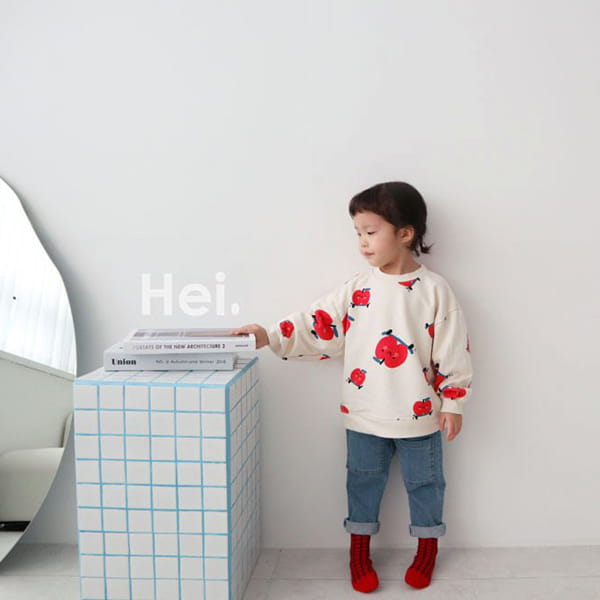 HEI - Korean Children Fashion - #Kfashion4kids - Apple Sweatshirt - 5