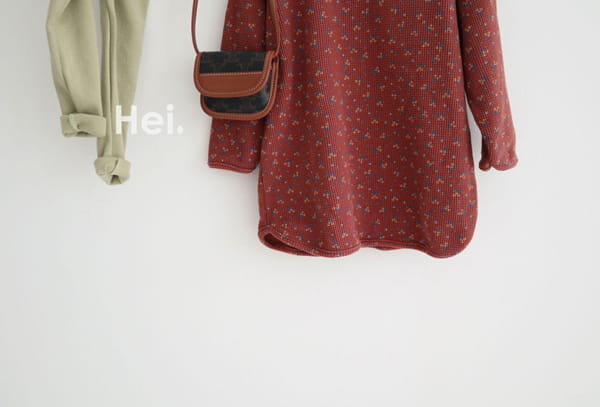HEI - Korean Children Fashion - #Kfashion4kids - Small Flower Waffle One-piece - 2