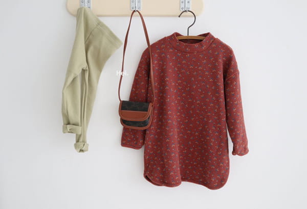 HEI - Korean Children Fashion - #Kfashion4kids - Small Flower Waffle One-piece - 3