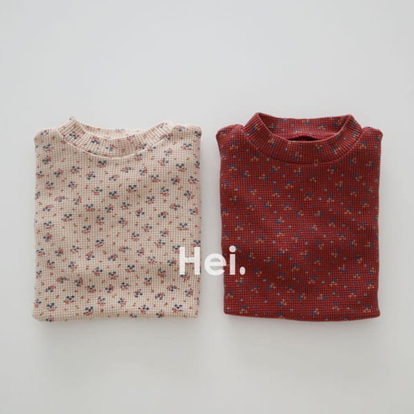 HEI - Korean Children Fashion - #Kfashion4kids - Small Flower Waffle One-piece - 7