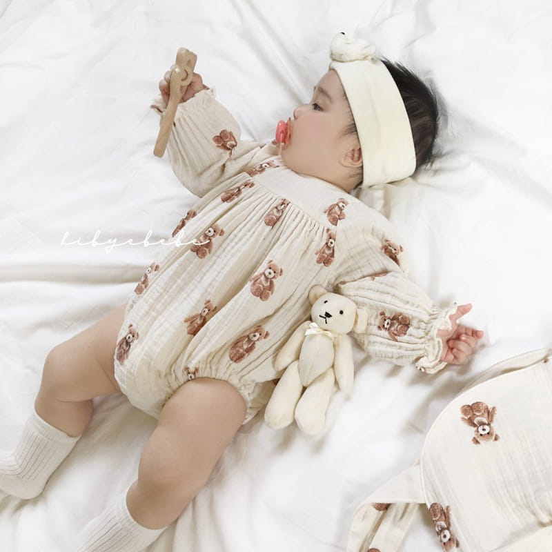 HI BYEBEBE - Korean Children Fashion - #Kfashion4kids - Bebe Cook Bear Bodysuit - 5