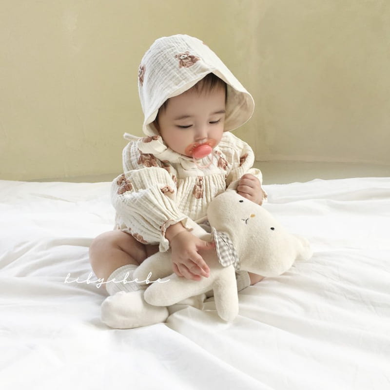 HI BYEBEBE - Korean Children Fashion - #Kfashion4kids - Bebe Cook Bear Bodysuit - 7