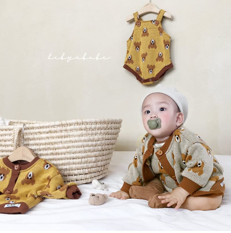 HI BYEBEBE - Korean Children Fashion - #Kfashion4kids - Cute Bear Knit Bodysuit - 2