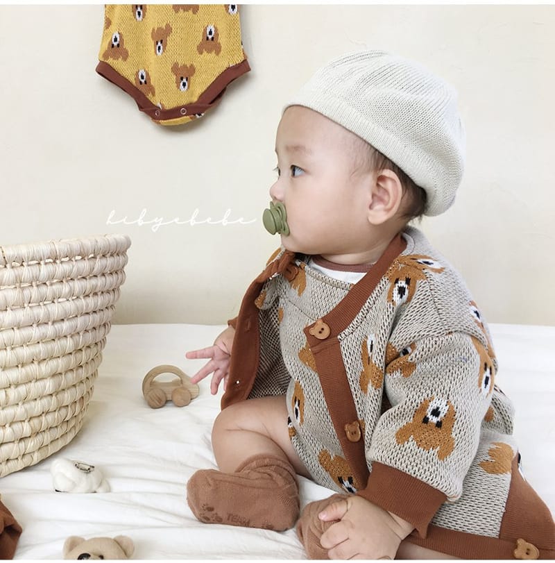 HI BYEBEBE - Korean Children Fashion - #Kfashion4kids - Cute Bear Knit Bodysuit - 3