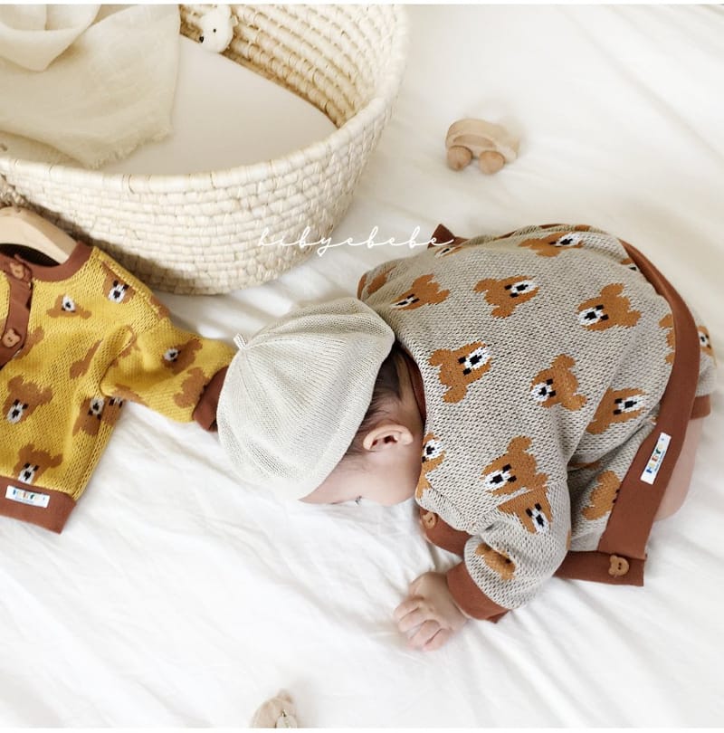 HI BYEBEBE - Korean Children Fashion - #Kfashion4kids - Cute Bear Knit Bodysuit - 4