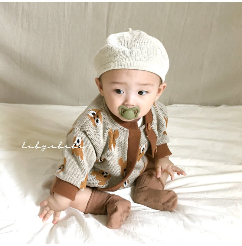 HI BYEBEBE - Korean Children Fashion - #Kfashion4kids - Beeb Cute Bear Knit Cardigan