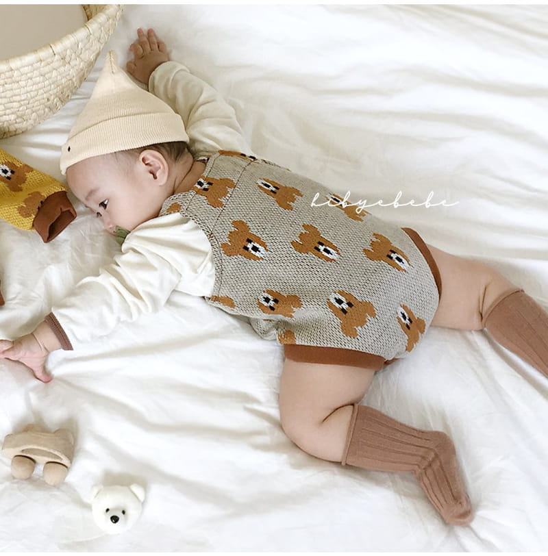 HI BYEBEBE - Korean Children Fashion - #Kfashion4kids - Beeb Cute Bear Knit Cardigan - 2