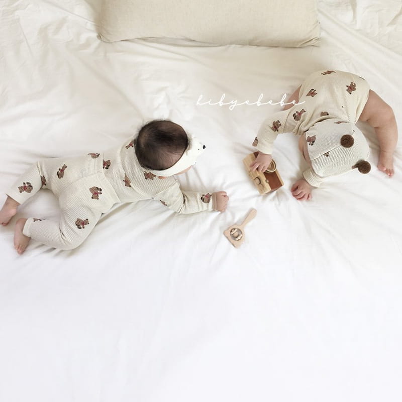 HI BYEBEBE - Korean Children Fashion - #Kfashion4kids - Bebe Waffle Bear Easywear - 3