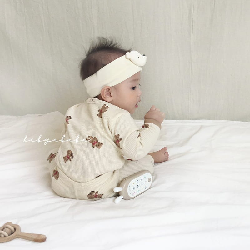 HI BYEBEBE - Korean Children Fashion - #Kfashion4kids - Waffle Bear Bodysuit - 4