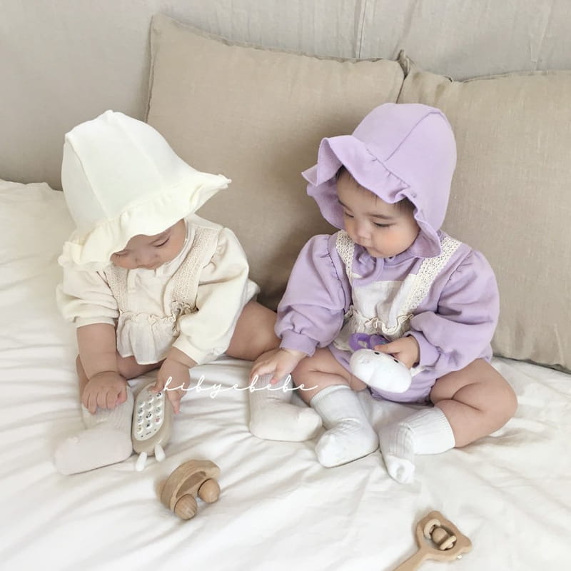 HI BYEBEBE - Korean Children Fashion - #Kfashion4kids - Shu Shu Apron Bodysuit with Hat - 2