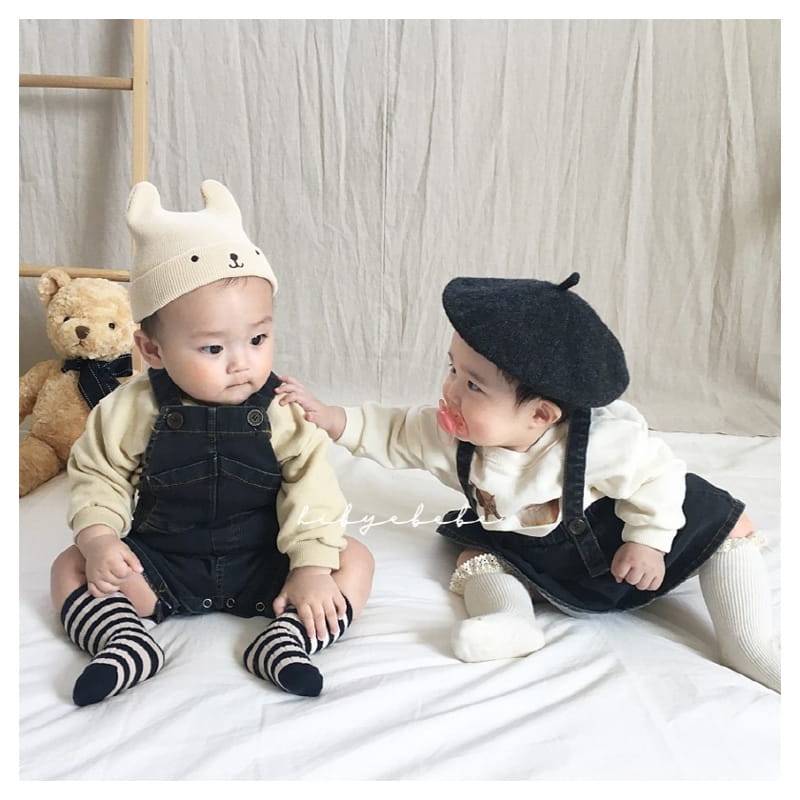HI BYEBEBE - Korean Children Fashion - #Kfashion4kids - Span Denim Dungarees