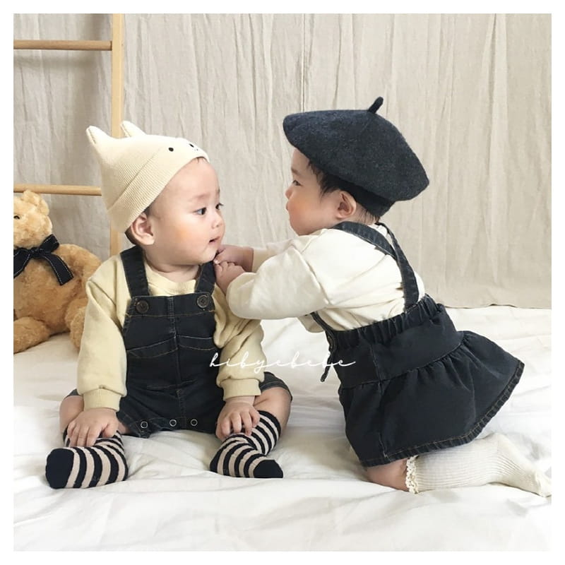HI BYEBEBE - Korean Children Fashion - #Kfashion4kids - Span Denim Dungarees - 2