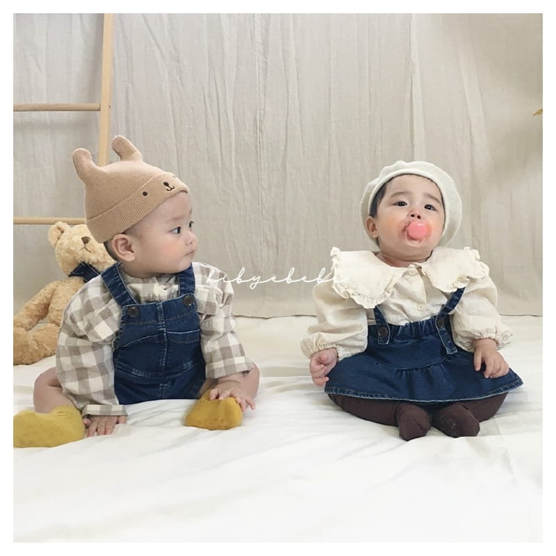 HI BYEBEBE - Korean Children Fashion - #Kfashion4kids - Span Denim Dungarees - 7