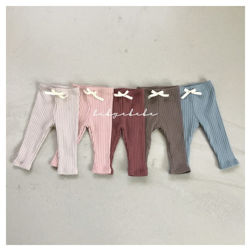 HI BYEBEBE - Korean Children Fashion - #Kfashion4kids - Fall Rib Leggings - 9