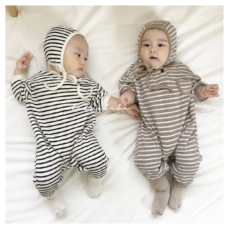 HI BYEBEBE - Korean Children Fashion - #Kfashion4kids - Merci Stripes Bodysuit - 2