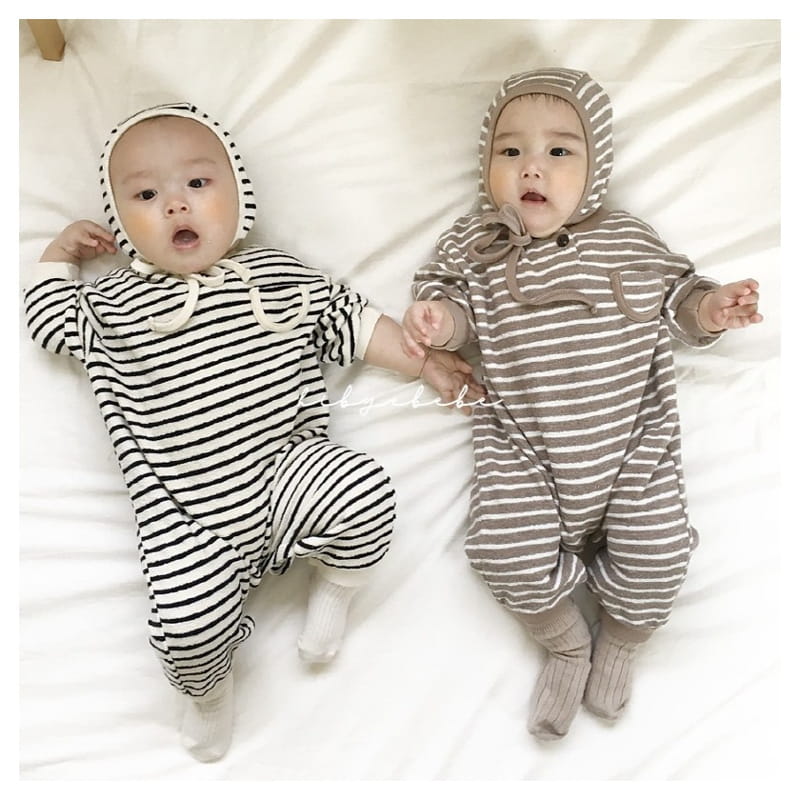 HI BYEBEBE - Korean Children Fashion - #Kfashion4kids - Merci Stripes Bodysuit - 3
