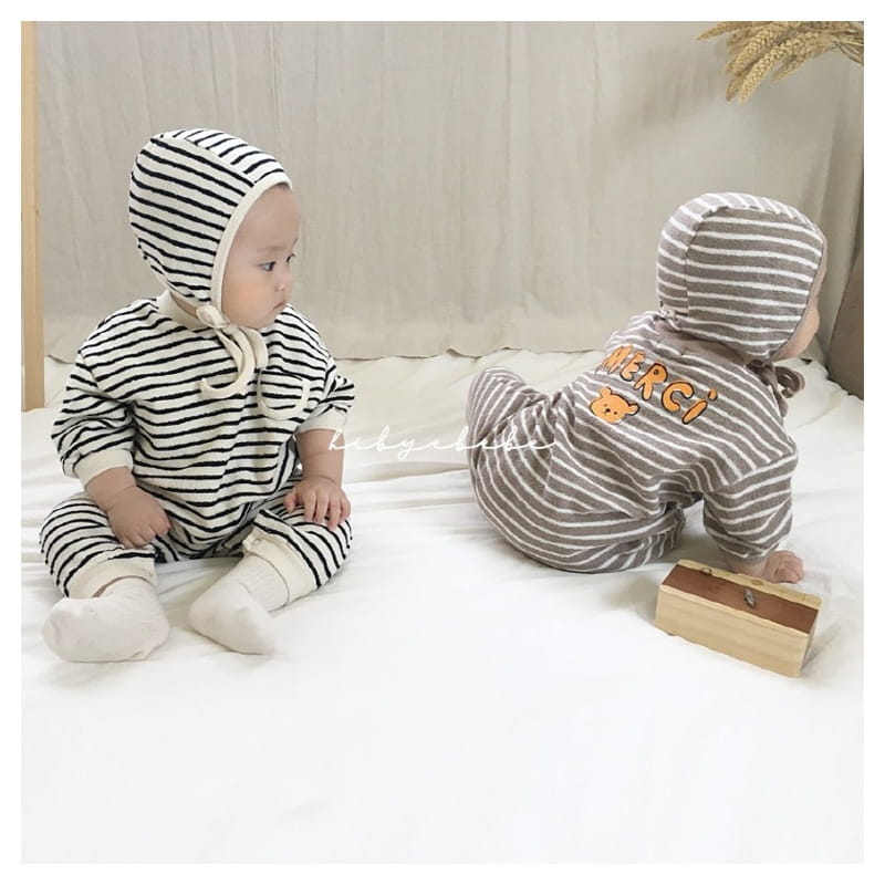 HI BYEBEBE - Korean Children Fashion - #Kfashion4kids - Merci Stripes Bodysuit - 4