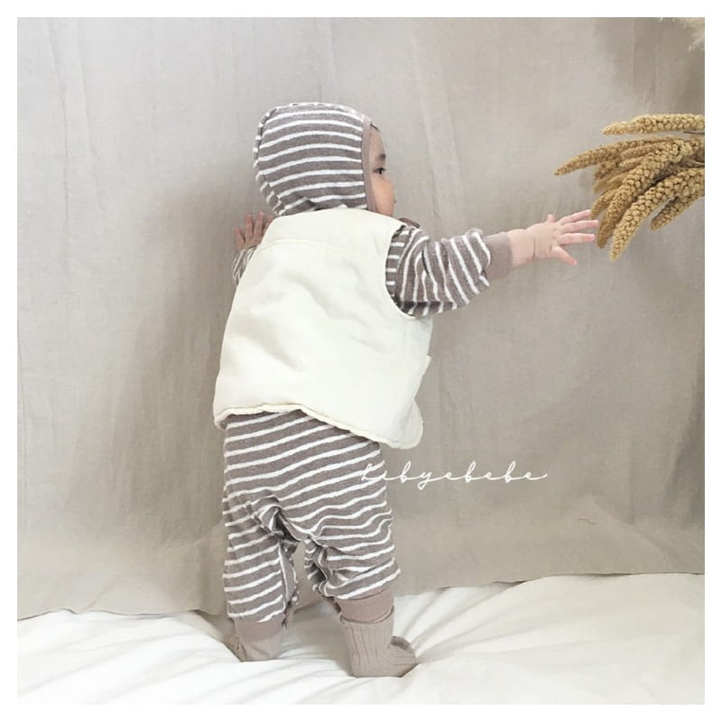 HI BYEBEBE - Korean Children Fashion - #Kfashion4kids - Merci Stripes Bodysuit - 7