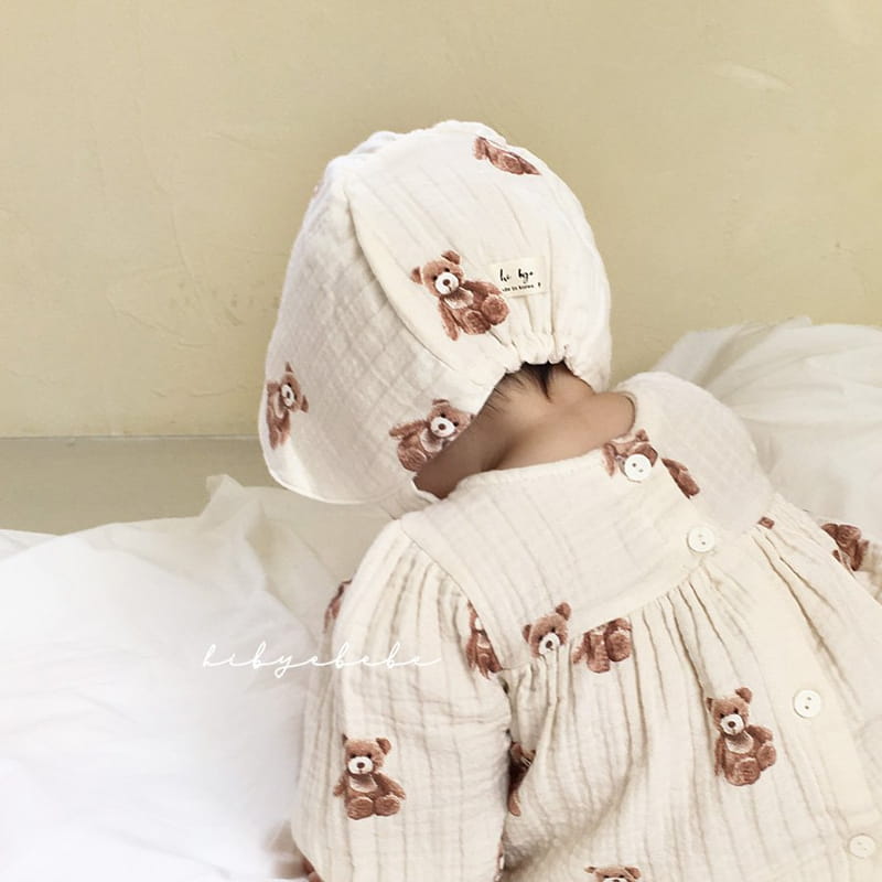 HI BYEBEBE - Korean Children Fashion - #Kfashion4kids - Bebe Cook Bear Top Bottom Set - 2