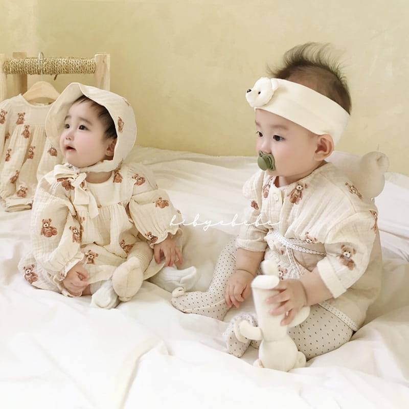 HI BYEBEBE - Korean Children Fashion - #Kfashion4kids - Bebe Cook Bear One-piece - 2