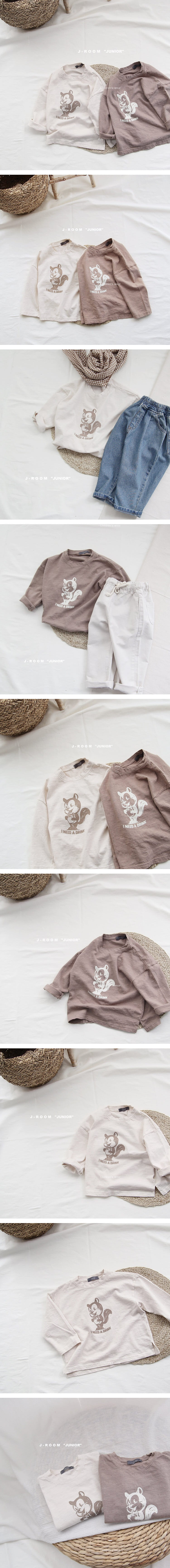 J-ROOM - Korean Children Fashion - #Kfashion4kids - Squirrel Slub Tee