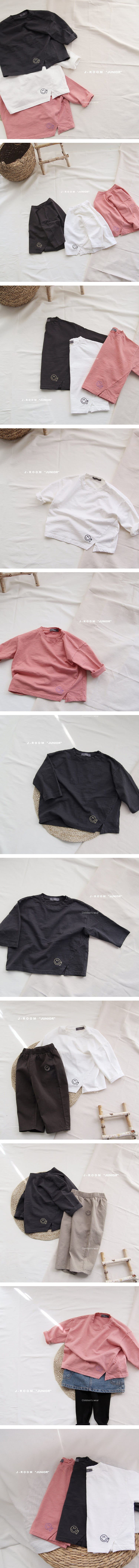 J-ROOM - Korean Children Fashion - #Kfashion4kids - Diagonal Slit Slub Tee
