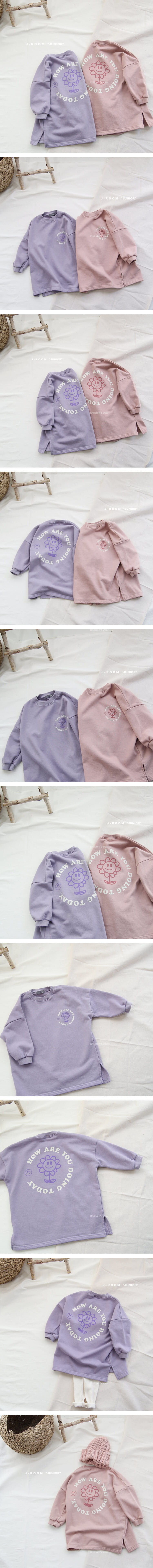 J-ROOM - Korean Children Fashion - #Kfashion4kids - Flower Slit Long Tee