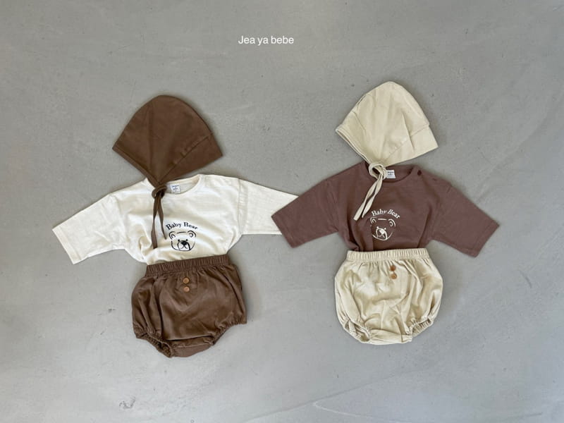 JEAYA & MYMI - Korean Children Fashion - #Kfashion4kids - Button Rib Hat Bloomer Set