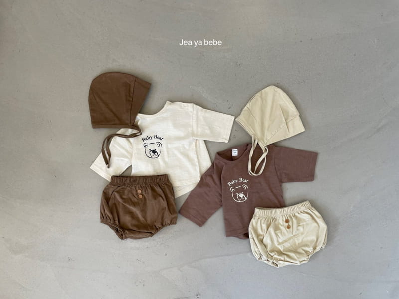JEAYA & MYMI - Korean Children Fashion - #Kfashion4kids - Button Rib Hat Bloomer Set - 2