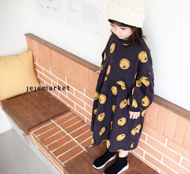 JEJE MARKET - Korean Children Fashion - #Kfashion4kids - Smile Puff One-piece - 12