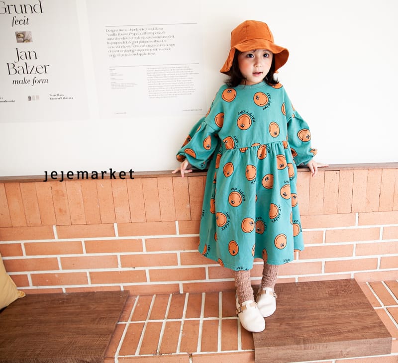 JEJE MARKET - Korean Children Fashion - #Kfashion4kids - Smile Puff One-piece - 6