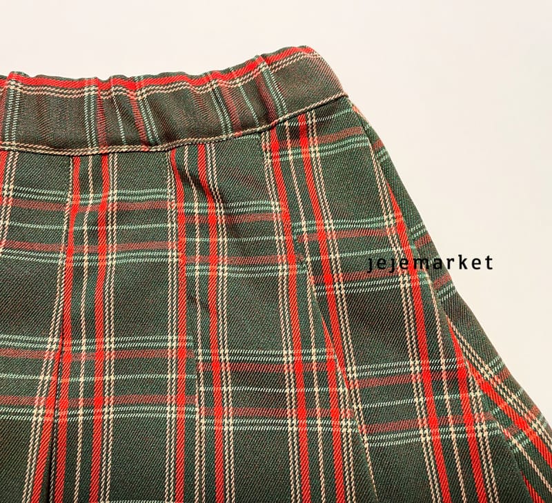 JEJE MARKET - Korean Children Fashion - #Kfashion4kids - Rino Check Skirt - 12