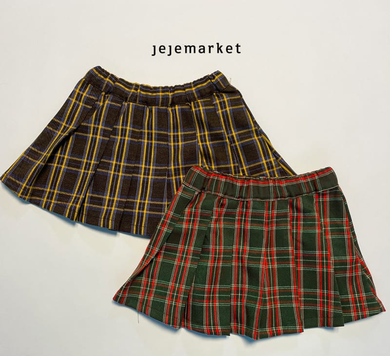 JEJE MARKET - Korean Children Fashion - #Kfashion4kids - Rino Check Skirt - 9