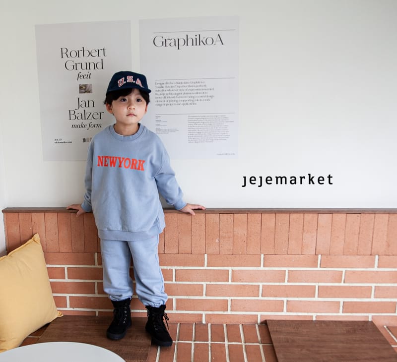 JEJE MARKET - Korean Children Fashion - #Kfashion4kids - New York Top Bottom Set - 12