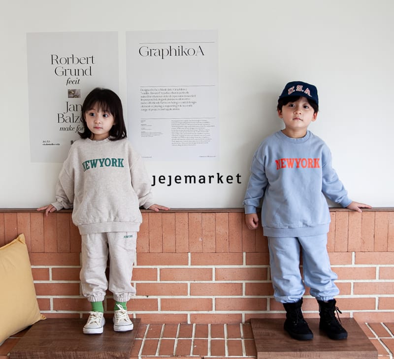 JEJE MARKET - Korean Children Fashion - #Kfashion4kids - New York Top Bottom Set - 3