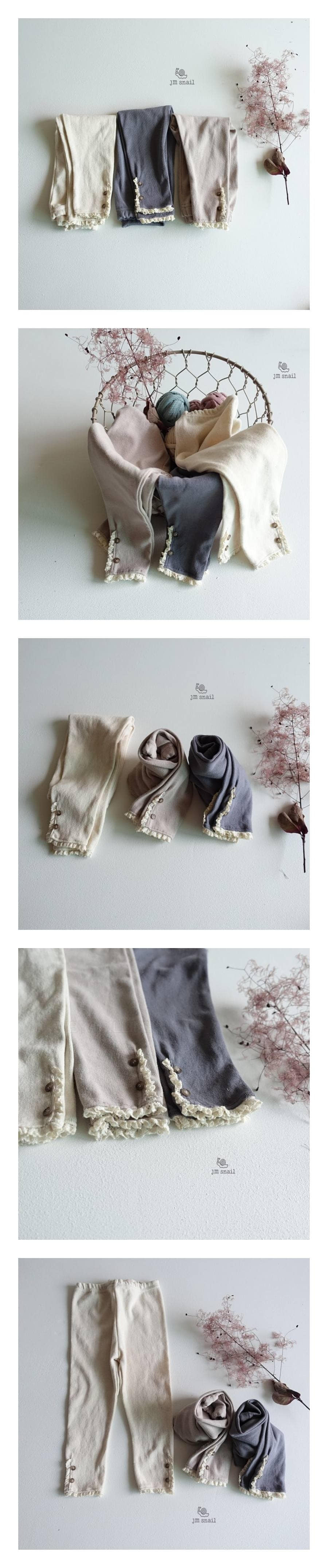 JM SNAIL - Korean Children Fashion - #Kfashion4kids - Blank Button Leggings
