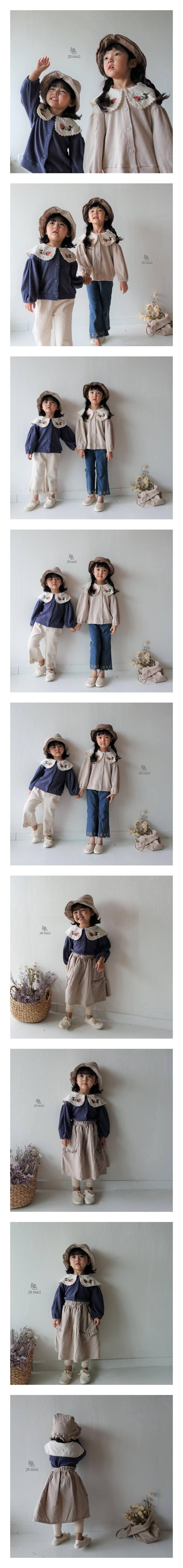 JM SNAIL - Korean Children Fashion - #Kfashion4kids - Lotte Collar Embroidery Cardigan