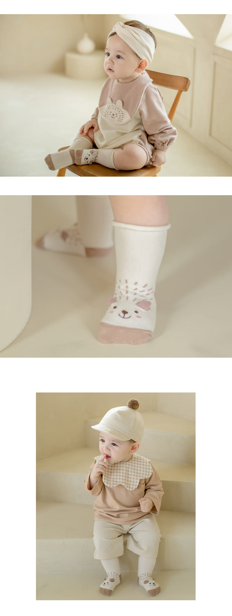 KIDS CLARA - Korean Children Fashion - #Kfashion4kids - Erizo Rolling Baby Socks [set of 5] - 7