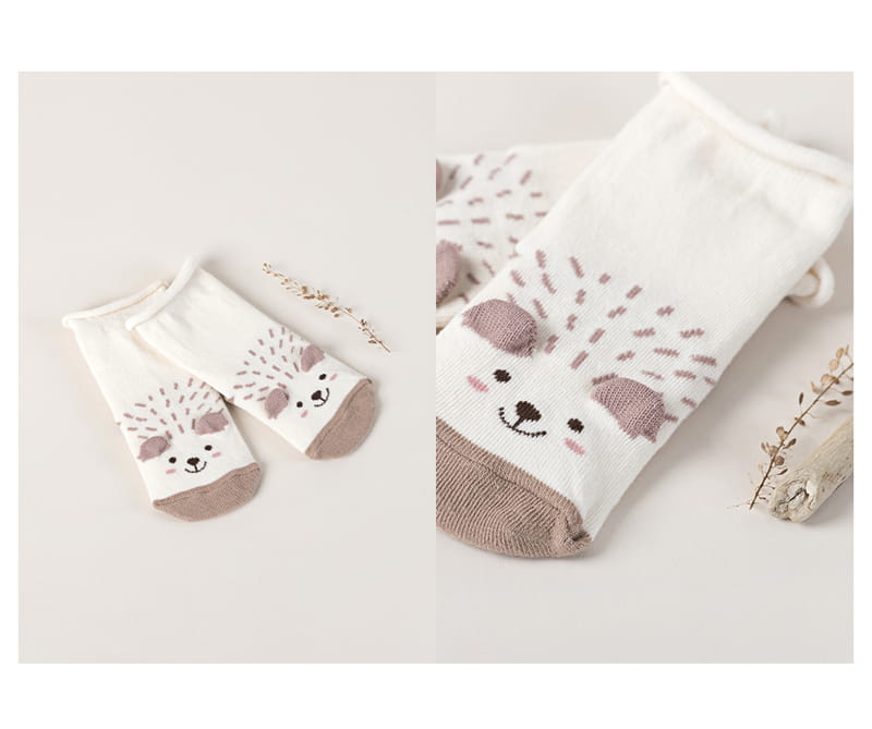 KIDS CLARA - Korean Children Fashion - #Kfashion4kids - Erizo Rolling Baby Socks [set of 5] - 8