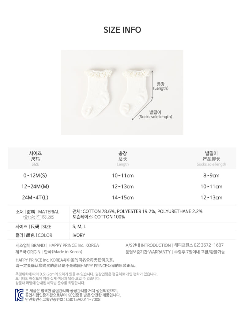KIDS CLARA - Korean Children Fashion - #Kfashion4kids - Juang Lace Baby Socks [set of 5] - 12
