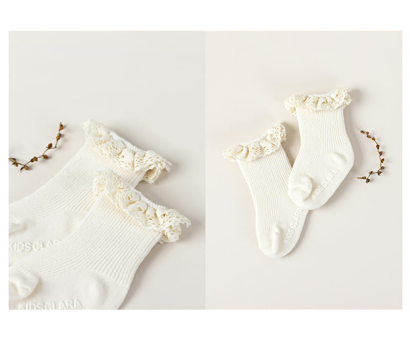 KIDS CLARA - Korean Children Fashion - #Kfashion4kids - Juang Lace Baby Socks [set of 5] - 8