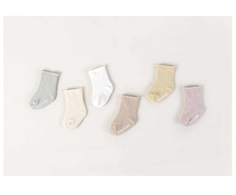 KIDS CLARA - Korean Children Fashion - #Kfashion4kids - Joy Rolling Baby Socks [set of 5] - 8