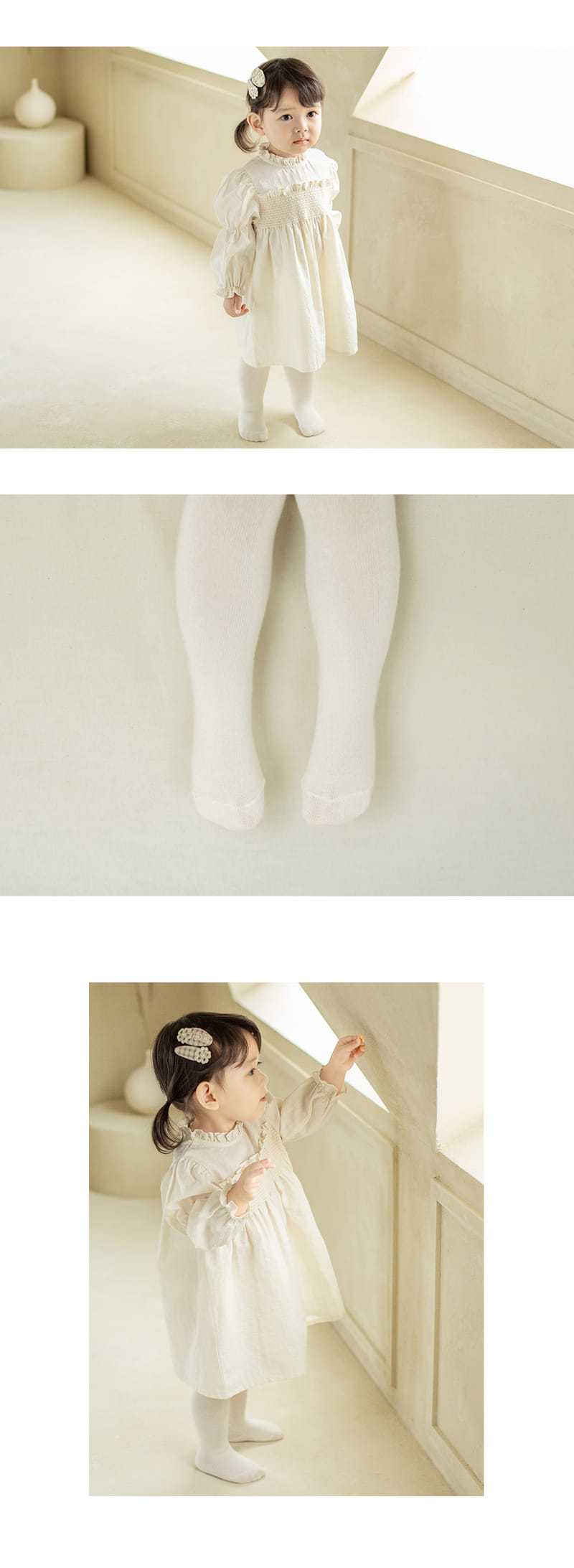 KIDS CLARA - Korean Children Fashion - #Kfashion4kids - Cosy Plain Baby Tights [set of 5] - 7