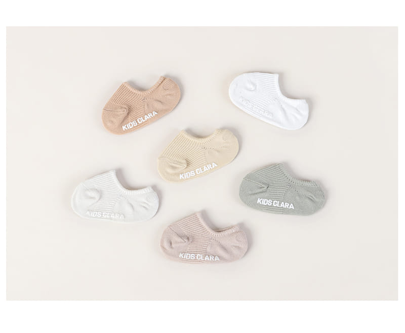 KIDS CLARA - Korean Children Fashion - #Kfashion4kids - Nest Baby Boat Socks 2in1 [set of 5] - 4