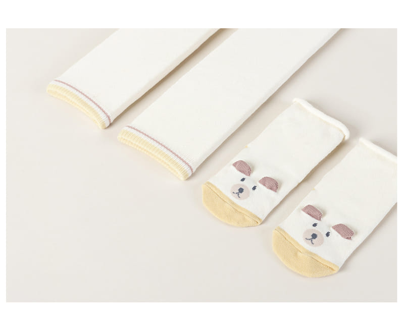 KIDS CLARA - Korean Children Fashion - #Kfashion4kids - Oso Baby Leggings & Socks [set of 5] - 5